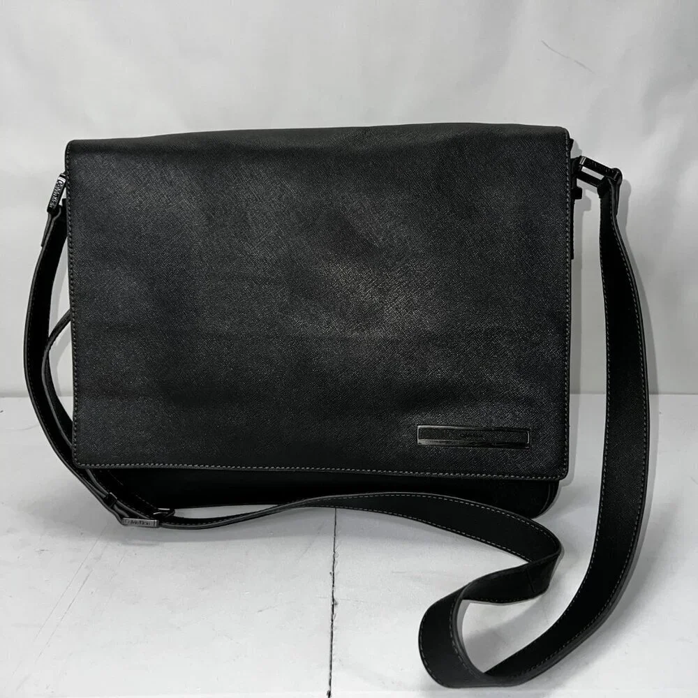 Calvin Klein Safiano Leather Laptop Bag